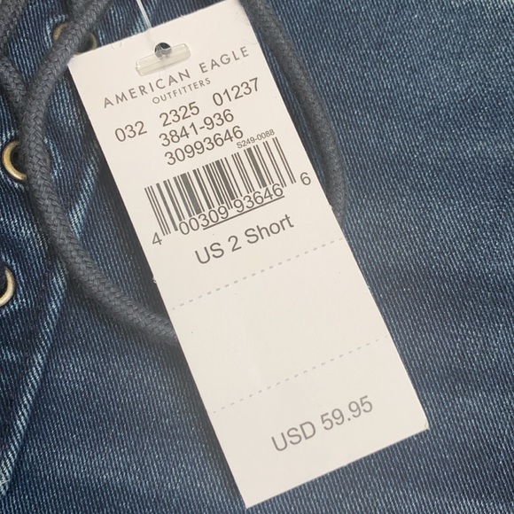 American Eagle Hi-Rise Pull-On Lace Up Jegging / Size 2 Short - Picture 6 of 13